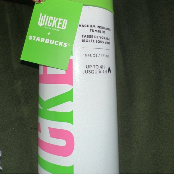 Starbucks Vibrant Green and Pink Tumbler - Picture 2 of 3